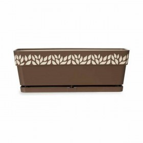 Vaso rettangolare da Balcone Stefanplast Cloe Marrone Plastica 49,5 x 17 x 19 cm (12 Unità)