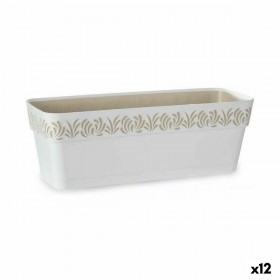 Vaso rettangolare da Balcone Stefanplast Gaia Bianco Plastica 49,5 x 17 x 19 cm (12 Unità)