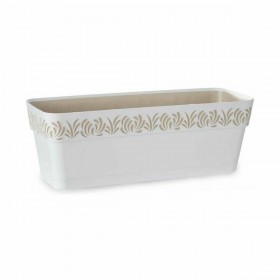 Vaso rettangolare da Balcone Stefanplast Gaia Bianco Plastica 49,5 x 17 x 19 cm (12 Unità)