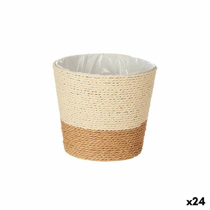 Vaso Ibergarden 86438 Marrone Corda Plastica 16 x 14,5 x 16 cm (24 Unità)