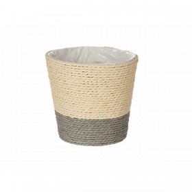 Vaso Ibergarden 86442 Grigio Corda Plastica 14 x 12,5 x 14 cm (24 Unità)