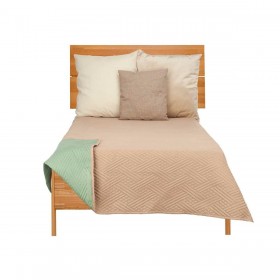 Trapunta Reversibile 240 x 260 cm Verde Beige (6 Unità)