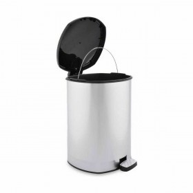 Cestino a pedale Berilo D002-1 Argentato Plastica 20 L (4 Unità)