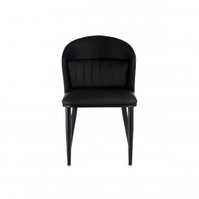 Poltrona Rotondo Nero Acciaio 51 x 83,5 x 54 cm (2 Unità)