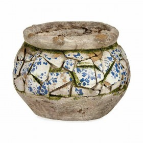 Statua Decorativa da Giardino Ibergarden ZD19021 Poliresina Vaso 28 x 19,5 x 28 cm (2 Unità)