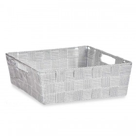 Cestino Multiuso Kipit A3-693109 Bianco Stoffa 3 L 23 x 8 x 27 cm 27 x 8 x 23 cm (48 Unità)