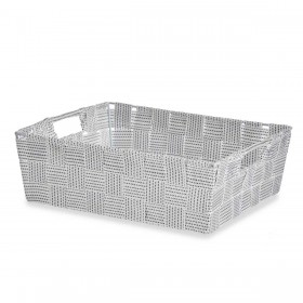 Cestino Multiuso Kipit A3-693109 Bianco Stoffa 3 L 23 x 8 x 27 cm 27 x 8 x 23 cm (48 Unità)