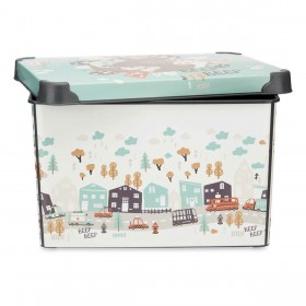Scatola portaoggetti con coperchio Kipit STYLE BOX-22L-6 Plastica Autostrada 22 L 29,5 x 23,5 x 39,5 cm Per bambini (12 Unità)