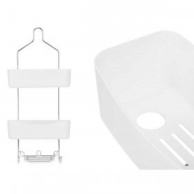 Scaffale da Bagno Berilo W7072 - 382 Bianco Metallo Plastica 28 x 60 x 14 cm (6 Unità)