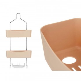 Scaffale da Bagno Berilo W7072 - 384 Beige Metallo Plastica 28 x 60 x 14 cm (6 Unità)