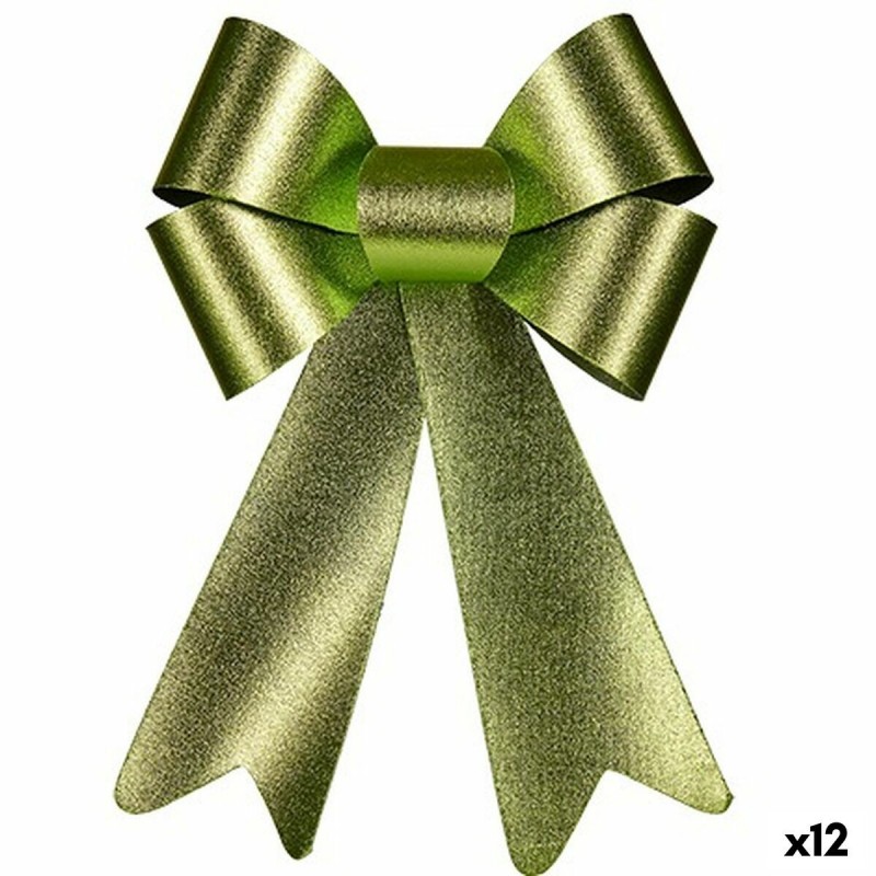 Fiocco Krist+ HJ1-12063 Verde PVC 16 x 24 x 4 cm Decorazione Natalizia (12 Unità)