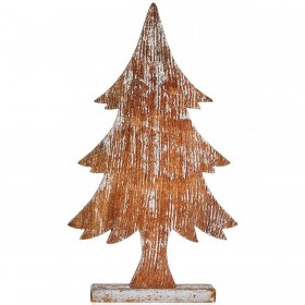 Statua Decorativa Albero di Natale Argentato Legno 5 x 49,5 x 26 cm (6 Unità)