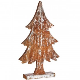 Statua Decorativa Albero di Natale Argentato Legno 5 x 49,5 x 26 cm (6 Unità)