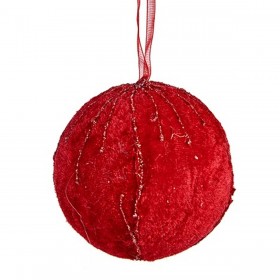 Set di palline di Natale Krist+ 19A5458-1 Rosso Poliestere (6 Unità)