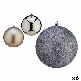 Set di palline di Natale Krist+ 00762 Argentato Plastica (6 Unità)
