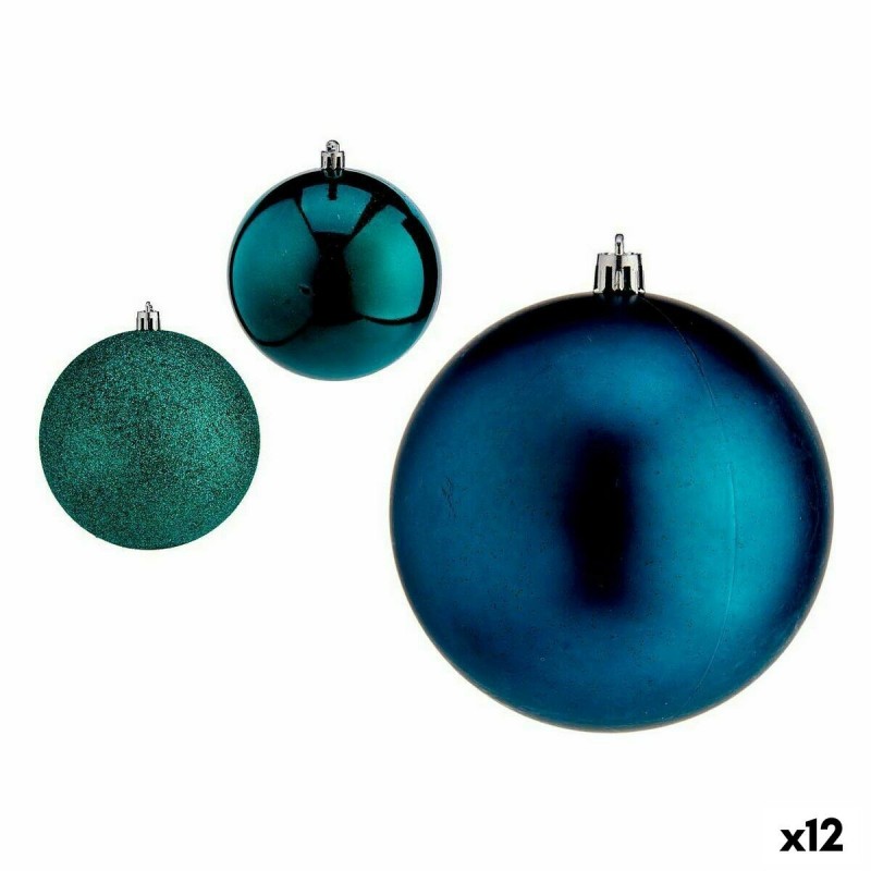 Set di palline di Natale Krist+ 00769 Azzurro Plastica (12 Unità)