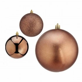 Set di palline di Natale Krist+ 00781 Marrone Plastica (12 Unità)