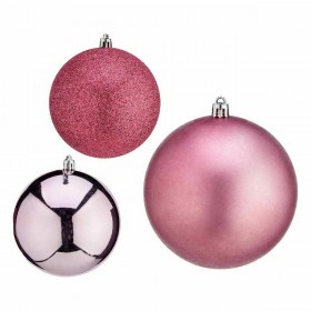 Set di palline di Natale Krist+ 00787 Rosa Plastica (12 Unità)