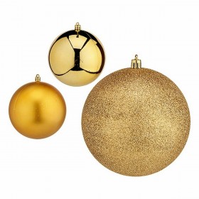 Set di palline di Natale Krist+ 00792 Dorato Plastica (6 Unità)
