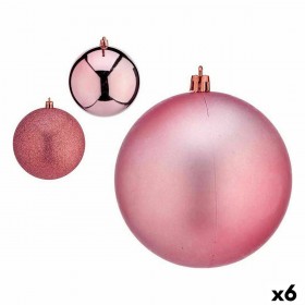 Set di palline di Natale Krist+ 00810 Rosa Plastica (6 Unità)