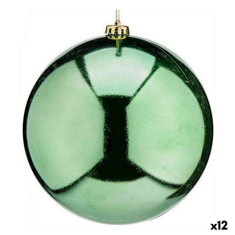 Palla di Natale Krist+ 00844 Verde Plastica (12 Unità)