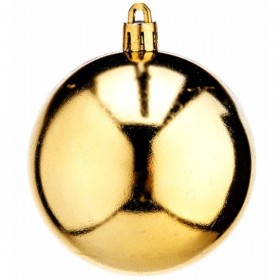 Set di palline di Natale Dorato PVC Ø 7 cm (12 Unità)