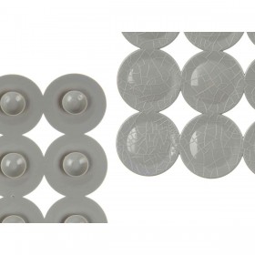 Tappetino Antiscivolo da Doccia Grigio PVC 68 x 36 x 1 cm (6 Unità)