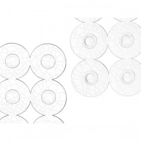 Tappetino Antiscivolo da Doccia Trasparente PVC 54 x 54 x 1 cm (6 Unità)
