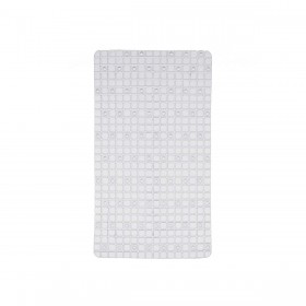 Tappetino Antiscivolo da Doccia Quadri Trasparente PVC 67,7 x 38,5 x 0,7 cm (6 Unità)