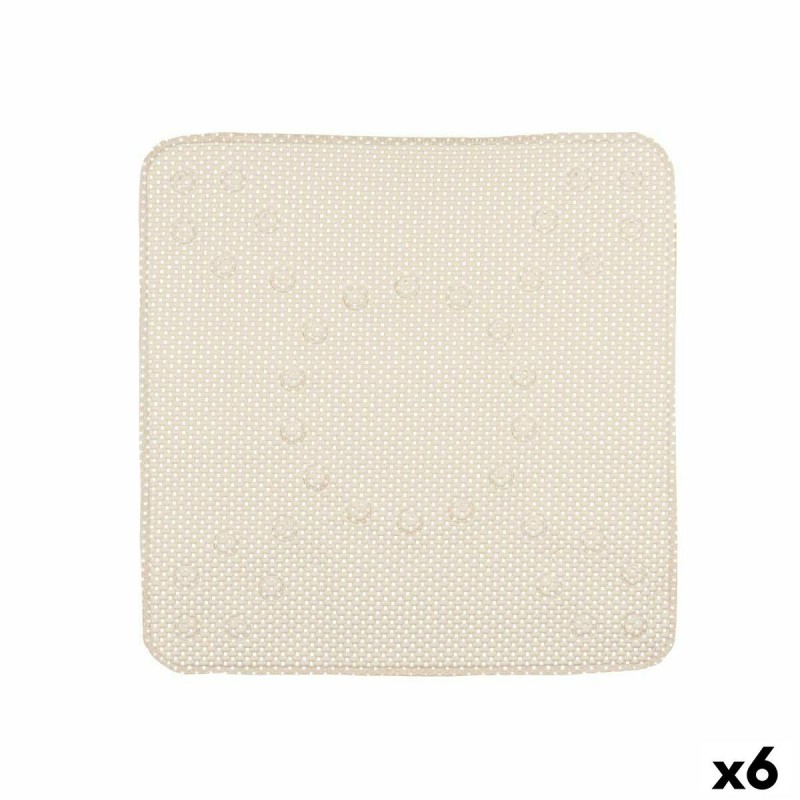 Tappetino Antiscivolo da Doccia Berilo BM814-5353 - 322 Beige PVC 53 x 52,5 x 1 cm (6 Unità)