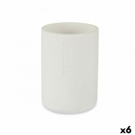 Portaspazzolini da Denti Berilo B5456BC-2 - 450 Bianco Resina 7,8 x 10,5 x 7,8 cm (6 Unità)
