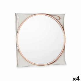 Specchio da parete 1268 Marrone Bronce 45 x 45 x 3 cm (4 Unità)