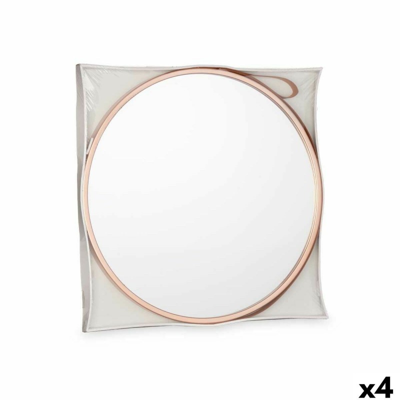 Specchio da parete 1268 Marrone Bronce 45 x 45 x 3 cm (4 Unità)