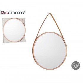Specchio da parete 1268 Marrone Bronce 45 x 45 x 3 cm (4 Unità)