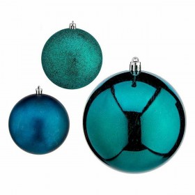 Set di palline di Natale Krist+ 00829 Azzurro Plastica (16 Unità)