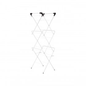 Stendibiancheria Pieghevole Kipit WR4062A-1NB-489 Bianco Nero polipropilene Ferro 47 x 41 x 136 cm Verticale (5 Unità)