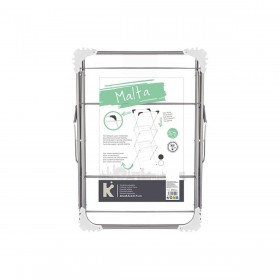 Stendibiancheria Pieghevole Kipit WR4062A-1NB-488 Bianco Argentato polipropilene Ferro 47 x 41 x 136 cm Verticale (5 Unità)