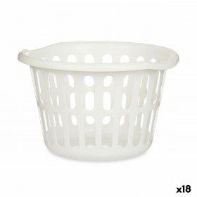 Cesto Kipit 8066-W Bianco polipropilene 27 L 40 x 25 x 40 cm (18 Unità)