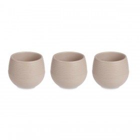 Set di Vasi Ibergarden ES0101214S3 Taupé Plastica 8 x 8 x 7 cm (8 Unità)