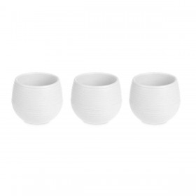 Set di Vasi Ibergarden ES0501221S3 Bianco Plastica 16,5 x 16,5 x 14,5 cm (4 Unità)