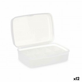 Scatola con scomparti Kinvara 02 1192 Bianco Trasparente Plastica 21,5 x 8,5 x 15 cm (12 Unità)