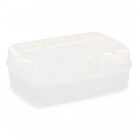 Scatola con scomparti Kinvara 02 1192 Bianco Trasparente Plastica 21,5 x 8,5 x 15 cm (12 Unità)