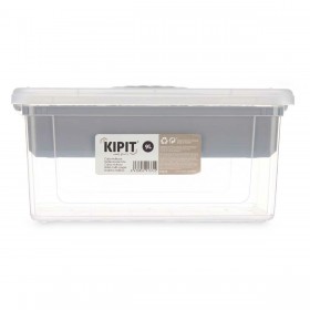 Scatola Multiuso Kipit 02 1311 Grigio Trasparente Plastica 9 L 35,5 x 17 x 23,5 cm (6 Unità)