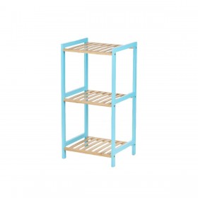 Scaffale da Bagno Berilo WR5503-3-467 Azzurro Naturale 35 x 30 x 70 cm