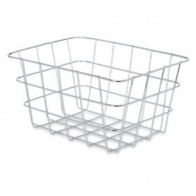 Cestino Multiuso Kinvara W5759K-S CHROME Argentato Argento Metallo 24 x 12,5 x 18,5 cm Rettangolare (6 Unità)