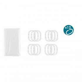 Tenda da Doccia Berilo SC-MIX-01-TRANSP Trasparente Polietilene EVA 180 x 180 cm (12 Unità)