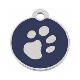 Targhetta per collana Imarc Circle Azzurro Argentato