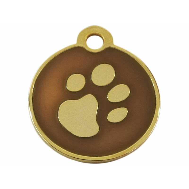 Targhetta per collana Imarc Circle Marrone Dorato