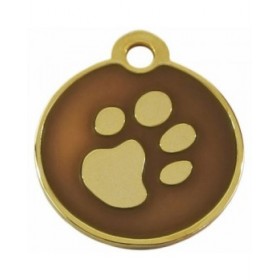 Targhetta per collana Imarc Circle Marrone Dorato