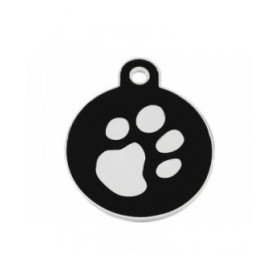 Targhetta per collana Imarc Circle Nero Argentato